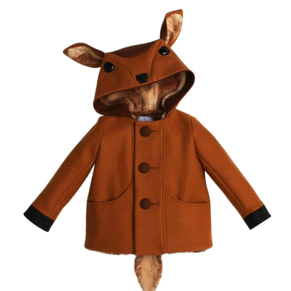 Little Goodall Frolicsome Fawn Wool Coat 4T